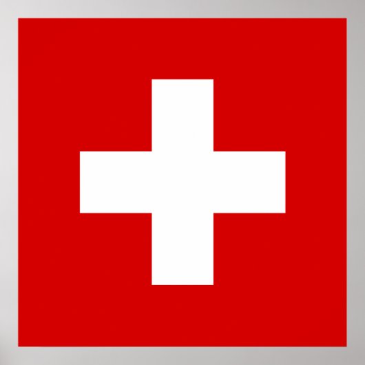 Zwitserland vlag kwaliteit poster (Voorkant)