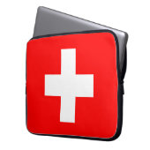 Zwitserland Vlag Laptop Sleeve (Voorkant Links)