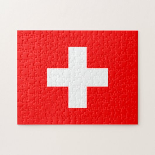 Zwitserland Vlag Legpuzzel (Horizontaal)