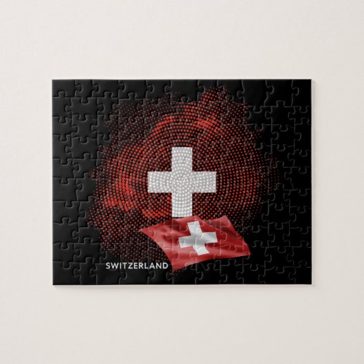 Zwitserland vlag legpuzzel (Horizontaal)