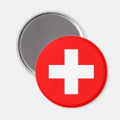 Zwitserland Vlag Magneet (Voorkant / Achterkant)