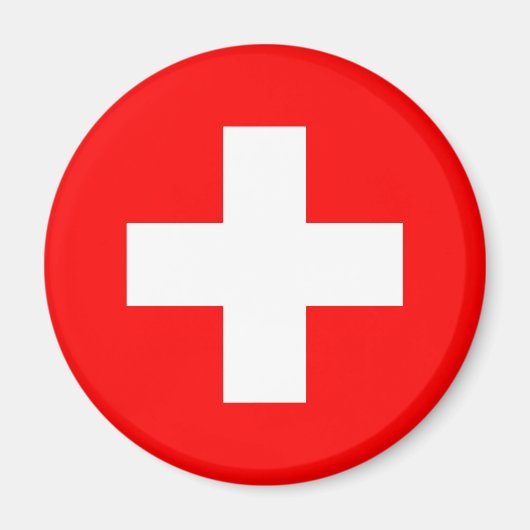 Zwitserland Vlag Magneet (Voorkant)