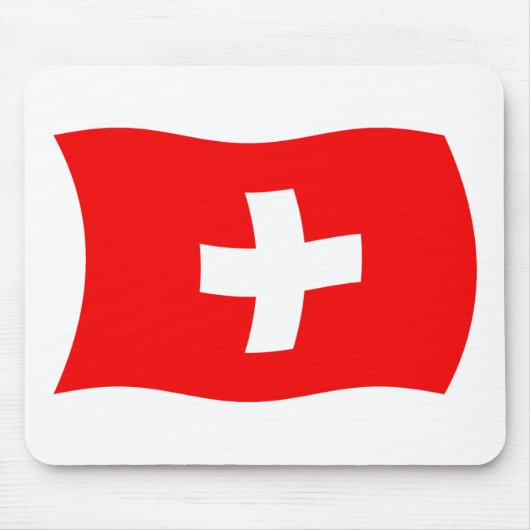 Zwitserland Vlag Muismat (Voorkant)