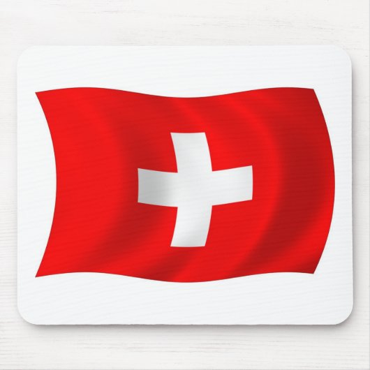 Zwitserland Vlag Muismat (Voorkant)