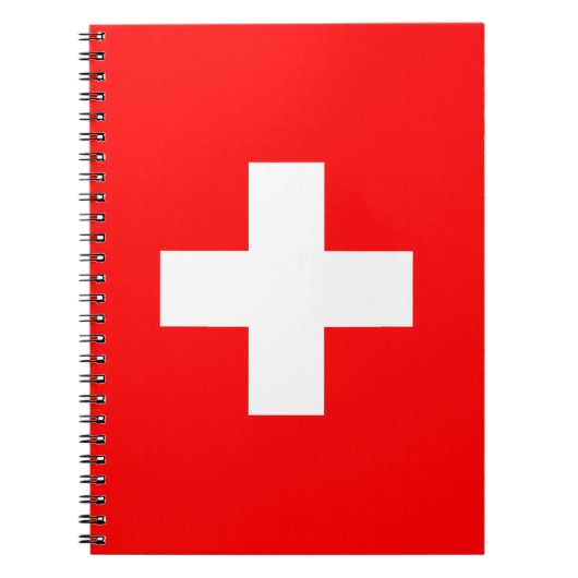 Zwitserland Vlag Notitieboek (Voorkant)