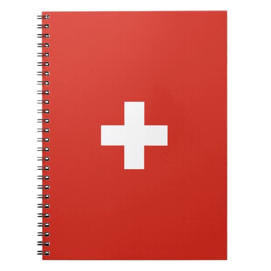 Zwitserland vlag notitieboek (Voorkant)