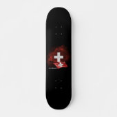 Zwitserland vlag persoonlijk skateboard (Voorkant)