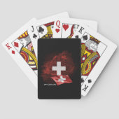 Zwitserland vlag pokerkaarten (Achterkant)