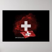 Zwitserland vlag poster (Voorkant)