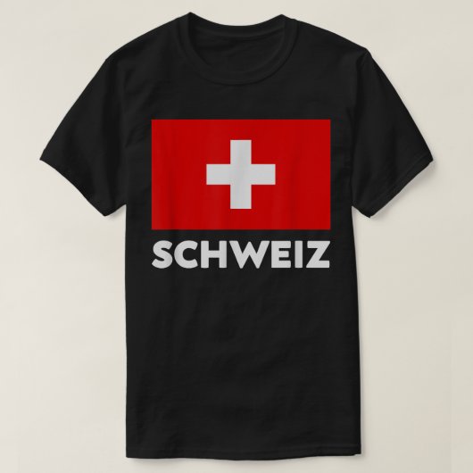 Zwitserland Vlag Schweiz Suisse Swiss White Red T-shirt (Design voorkant)