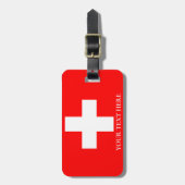 Zwitserland Vlag Schweiz Zwitsers Bagagelabel (Voorkant verticaal)