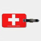 Zwitserland Vlag Schweiz Zwitsers Bagagelabel (Achterkant horizontaal)