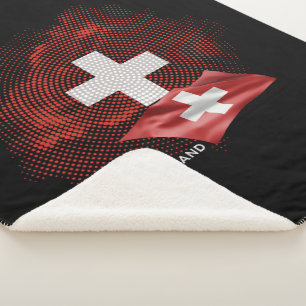 Zwitserland vlag sherpa deken