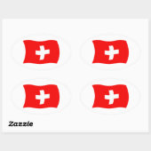 Zwitserland Vlag Sticker (Vel)