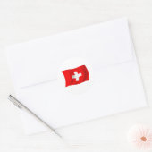 Zwitserland Vlag Sticker (Envelop)