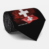 Zwitserland vlag stropdas (Opgerold)