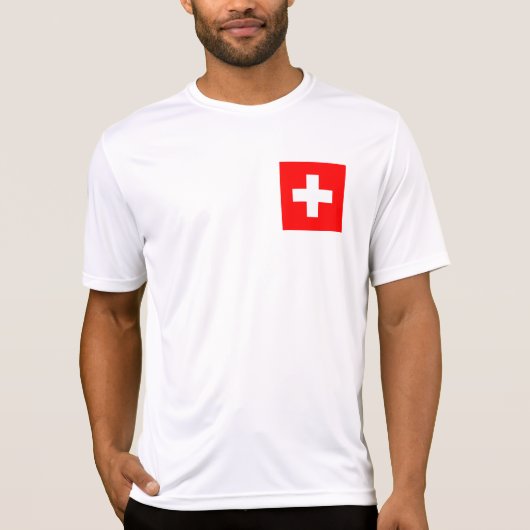 Zwitserland Vlag T-shirt (Voorkant)