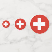 Zwitserland vlag Tafel Confetti (Voorkanten)