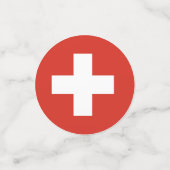 Zwitserland vlag Tafel Confetti (Kleine voorkant)