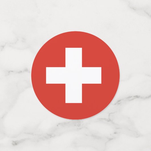 Zwitserland vlag Tafel Confetti (Kleine voorkant)