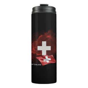 Zwitserland vlag thermosbeker