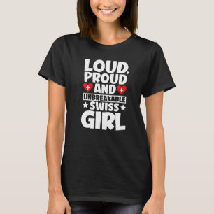 Zwitserland Vlag Trotse Zwitserse Mannen & Vrouwen T-shirt