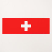 Zwitserland Vlag Yogamat (Voorkant (horizontaal))