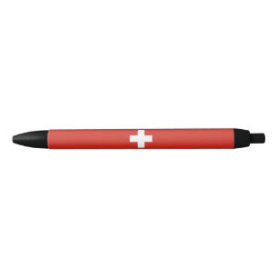 Zwitserland vlag zwarte inkt pen