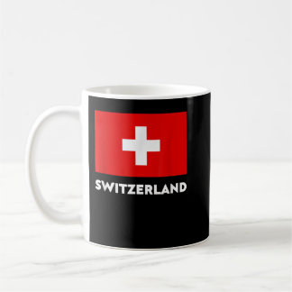 Zwitserland Vlag Zwitserland Schweiz White Red Koffiemok