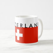 Zwitserland vlag Zwitserland zwitserland Koffiemok (Voorkant rechts)