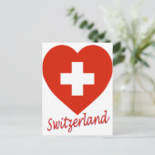 Zwitserland Vlaggenhart Briefkaart (Staand voorkant)