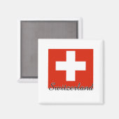 Zwitserland Vlaggenontwerp Magneet (Voorkant / Achterkant)