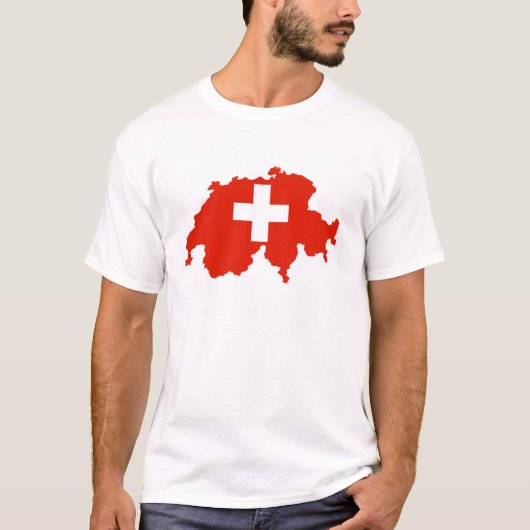 zwitserland - vlagkaart zwitserland t-shirt (Voorkant)