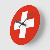 zwitserland vlagklok ronde klok (Hoek)