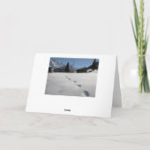 Zwitserland, Voetafdrukken in de sneeuw Feestdagen Kaart (Achterkant)