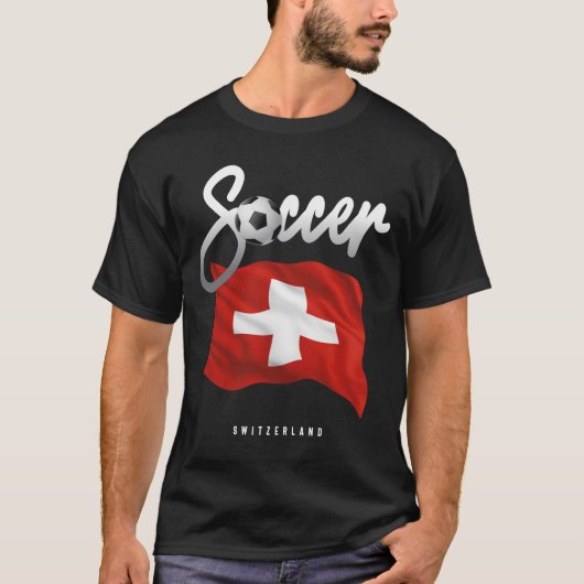 Zwitserland Voetbal - Zwitserse vlag T-shirt (Voorkant)