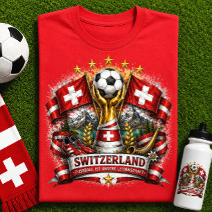 Zwitserland Voetbalfan Zwitserse Voetbal WK T-shirt