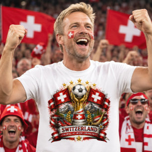Zwitserland Voetbalfan Zwitserse Voetbal WK T-shirt