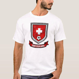 Zwitserland voetbalschild Cadeaus Zwitserse Crest T-shirt
