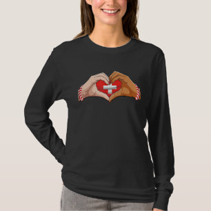 Zwitserland Vrouwen Mannen Patriottische Zwitserse T-shirt