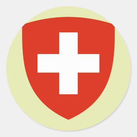Zwitserland wapenschild detail ronde sticker (Voorkant)