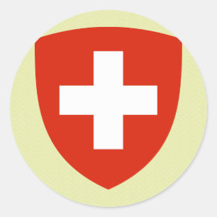 Zwitserland wapenschild detail ronde sticker