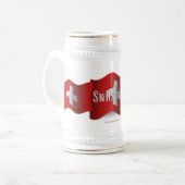 Zwitserland Waving Flag Bierpul (Voorkant links)