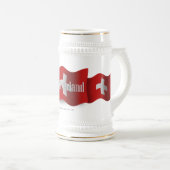 Zwitserland Waving Flag Bierpul (Voorkant rechts)