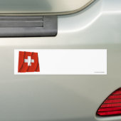 Zwitserland Waving Flag Bumpersticker (Op auto)