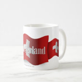 Zwitserland Waving Flag Koffiemok (Voorkant rechts)