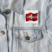 Zwitserland Waving Flag Vierkante Button 5,1 Cm (In situ)