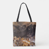 Zwitserland winter tote bag (Achterkant)