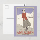 Zwitserland Winterschaatsen Zwitsers Reizen Briefkaart (Voorkant / Achterkant)