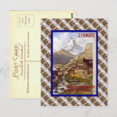 Zwitserland, Zermatt Briefkaart (Voorkant / Achterkant)